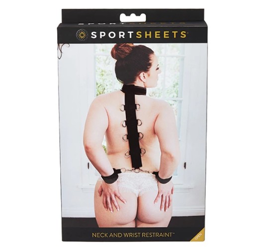 Obroża z kajdankami - Sportsheets Neck & Wrist Restraint